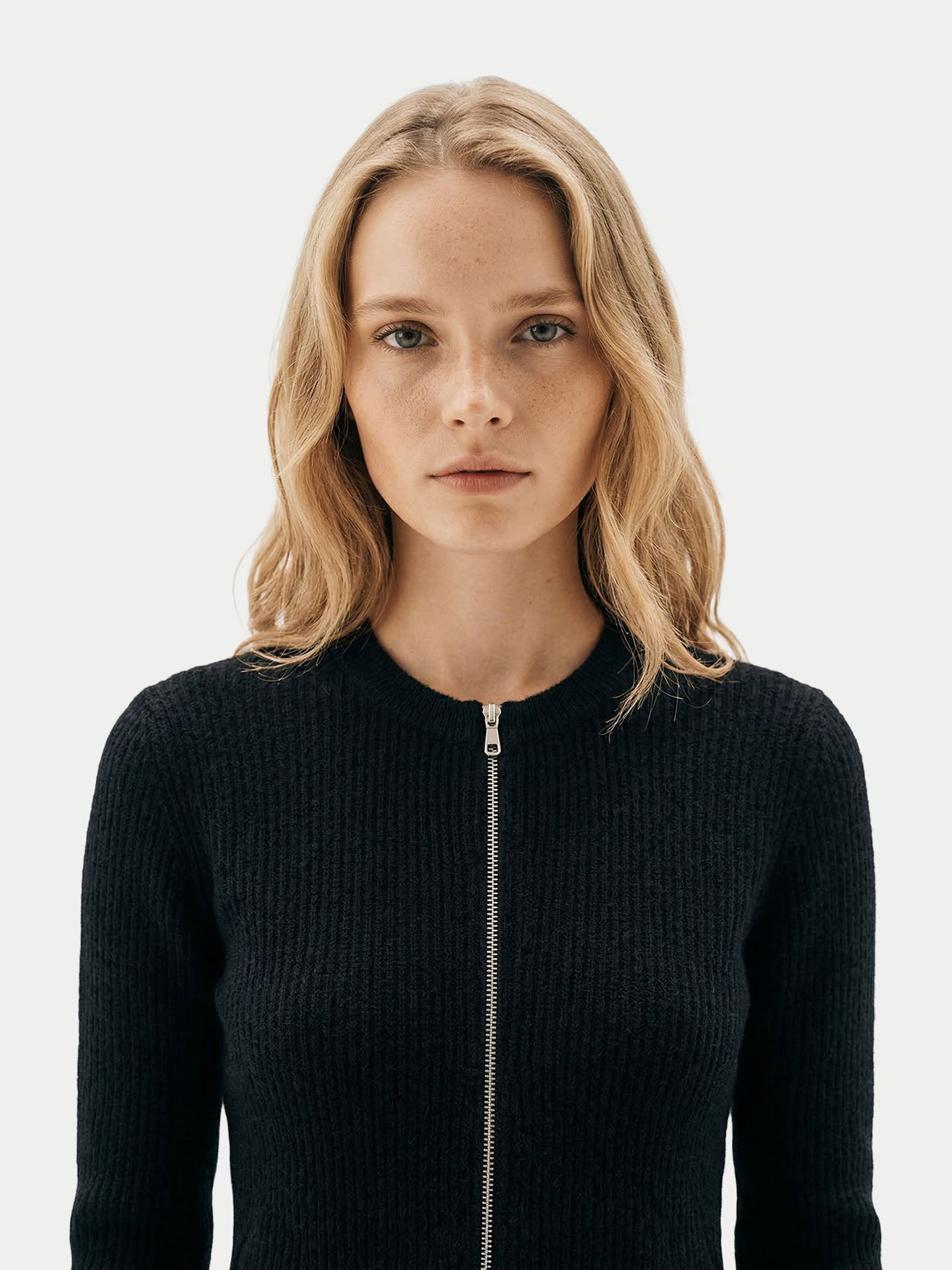 Women's Cashmere Two-Way Zip Cardigan | GOBI Cashmere
