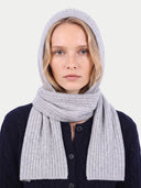 Cashmere Rib-Knit Hood