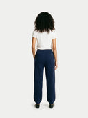 Women's Cashmere Sweatpants India Ink worn by model, back view on white background