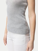 Lightweight Cashmere Silk Tank Top - Gobi Cashmere #color_urban-gray