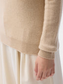 Essential Organic Cashmere Turtleneck Sweater Beige - Gobi Cashmere