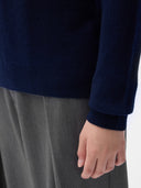 Essential Cashmere Crewneck Sweater Navy - Gobi Cashmere