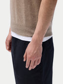 Cashmere Vest for Men Taupe - Gobi Cashmere