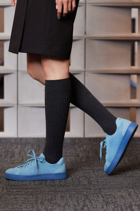Mercerized Wool Cashmere Knitted Sneakers, editorial photo