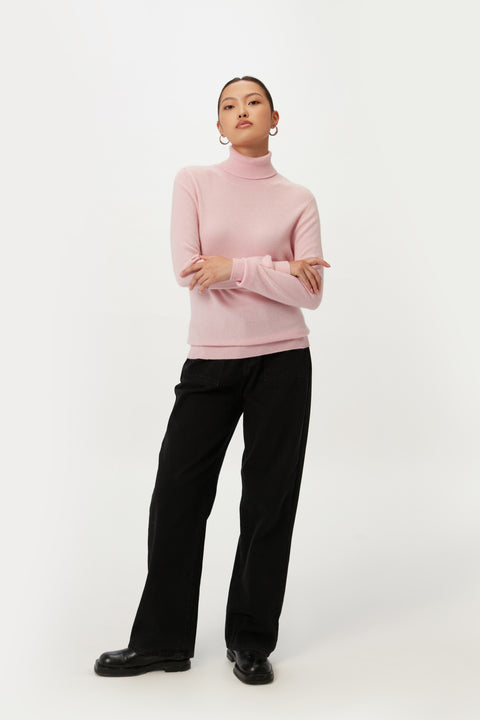 Timeless Cashmere Turtleneck Sweater, editorial photo