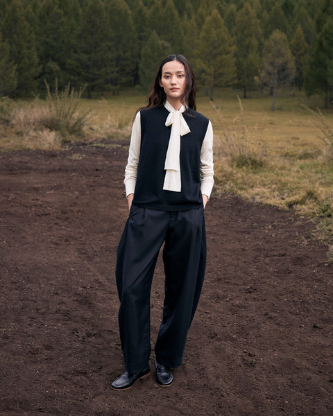 Barrel-Leg Kašmír Kalhoty, editorial fotografie