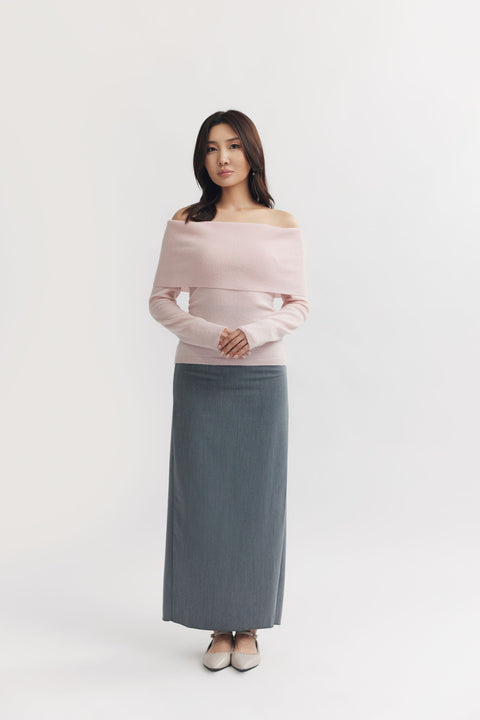 Cashmere Midi Rok, editorial-foto
