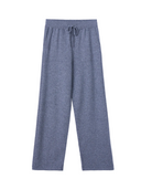 Cashmere Straight Leg Jogger in gray color, featuring a relaxed fit and drawstring waistband, perfect for lounging or errands.