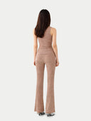 Ribbed Cotton Silk Cashmere Blend Tank Top Timber Wolf - Gobi Cashmere