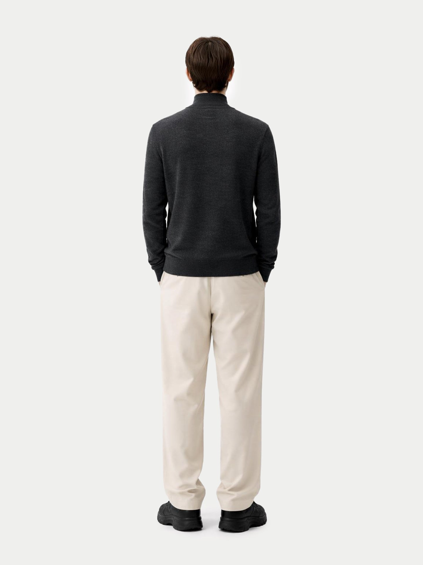 GOBI セーター Charcoal Full Zip Cashmere Cardigan for Men | GOBI Cashmere