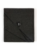 Set of black blanket, eye mask, and socks on a white background #color_charcoal