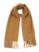 Cashmere Fringed Scarf Almond - Gobi Cashmere