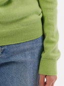 Essential Cashmere Crewneck Sweater Jade Lime - Gobi Cashmere
