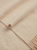 Organic Colour Cashmere Fringed Scarf Beige - Gobi Cashmere