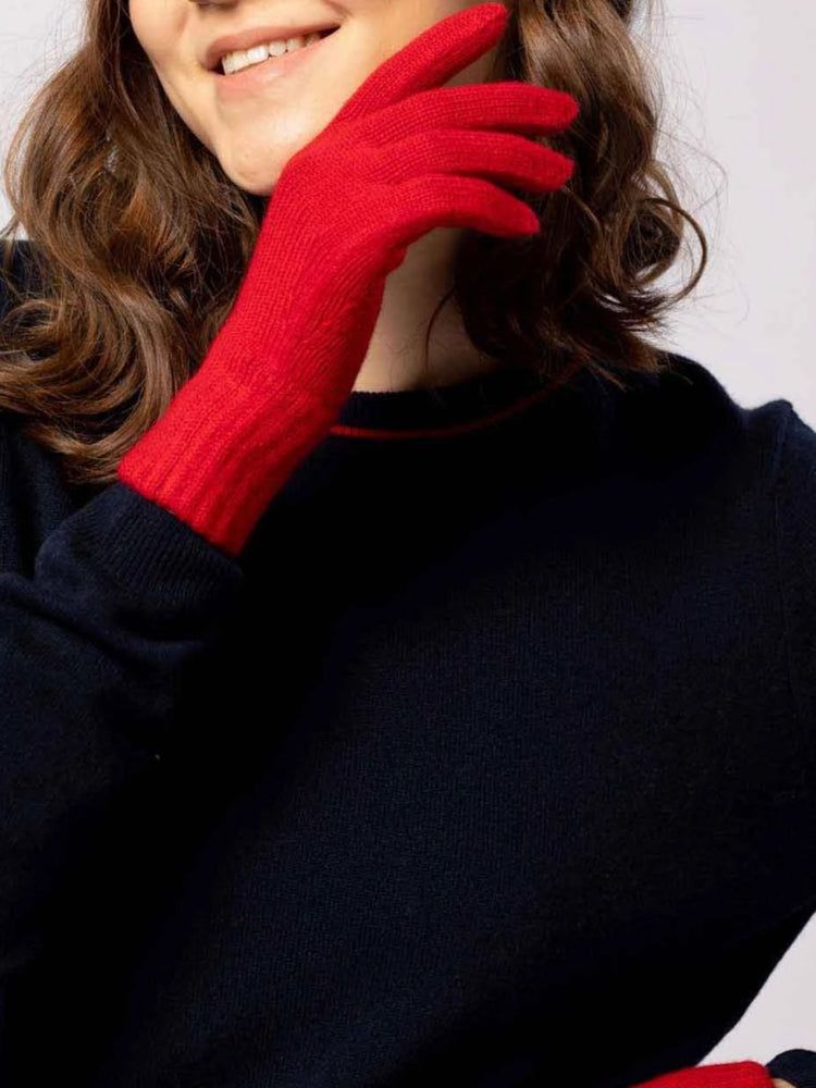 Damen Kaschmir Handschuhe Rot - Gobi Cashmere