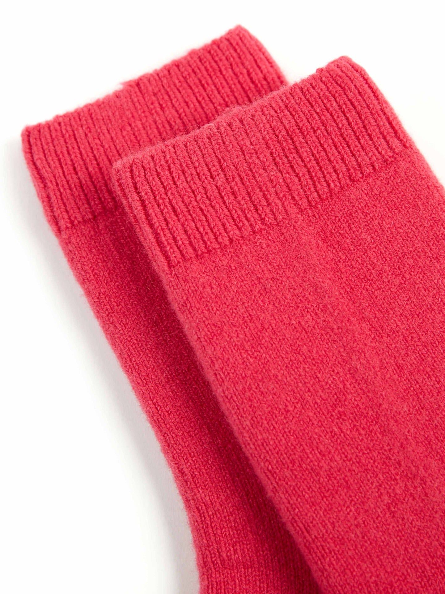 Unisex Kaschmir Trimmstrick-Socken Rouge Red - Gobi Cashmere