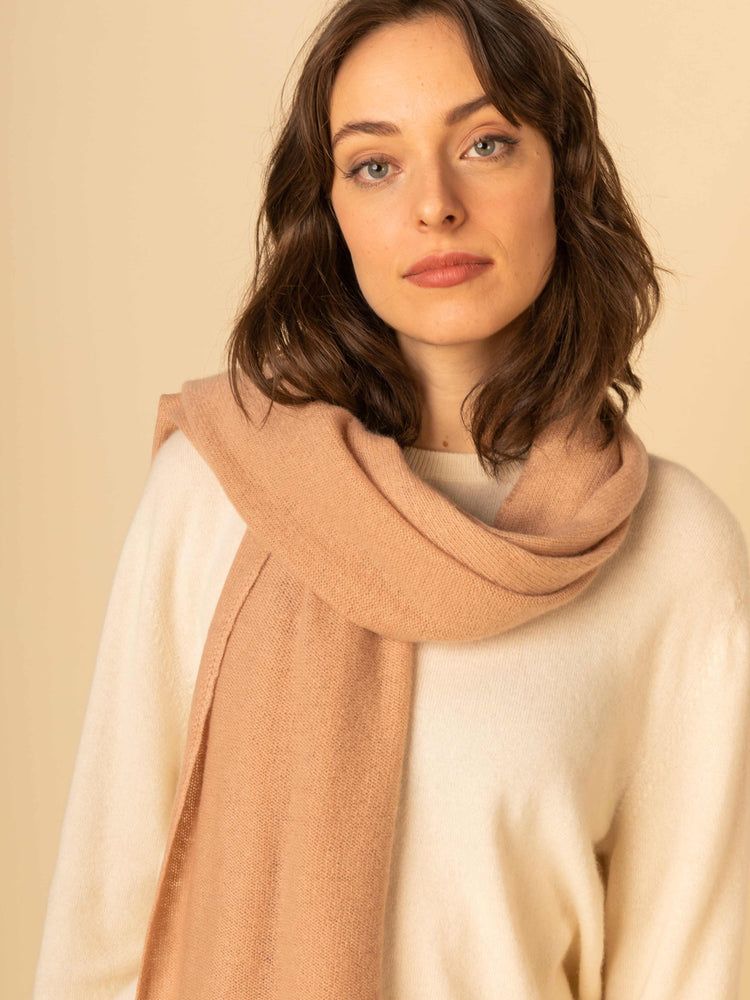 Écharpe en tricot cachemire pour femmes Marron - Gobi Cashmere