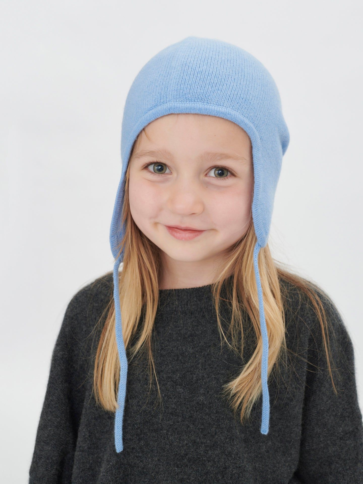 Kids Cashmere Hat Cerulean - Gobi Cashmere