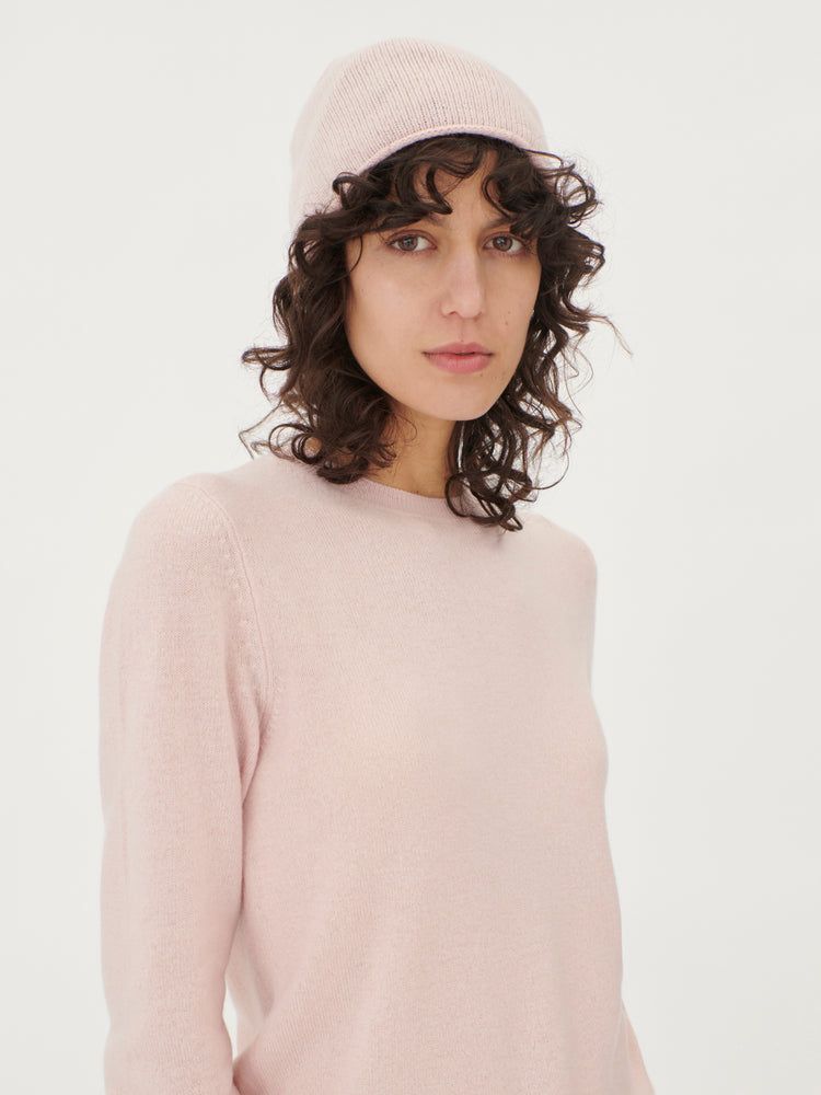 Women's Cashmere Hat & Sweater Set Rosewater - Gobi Cashmere