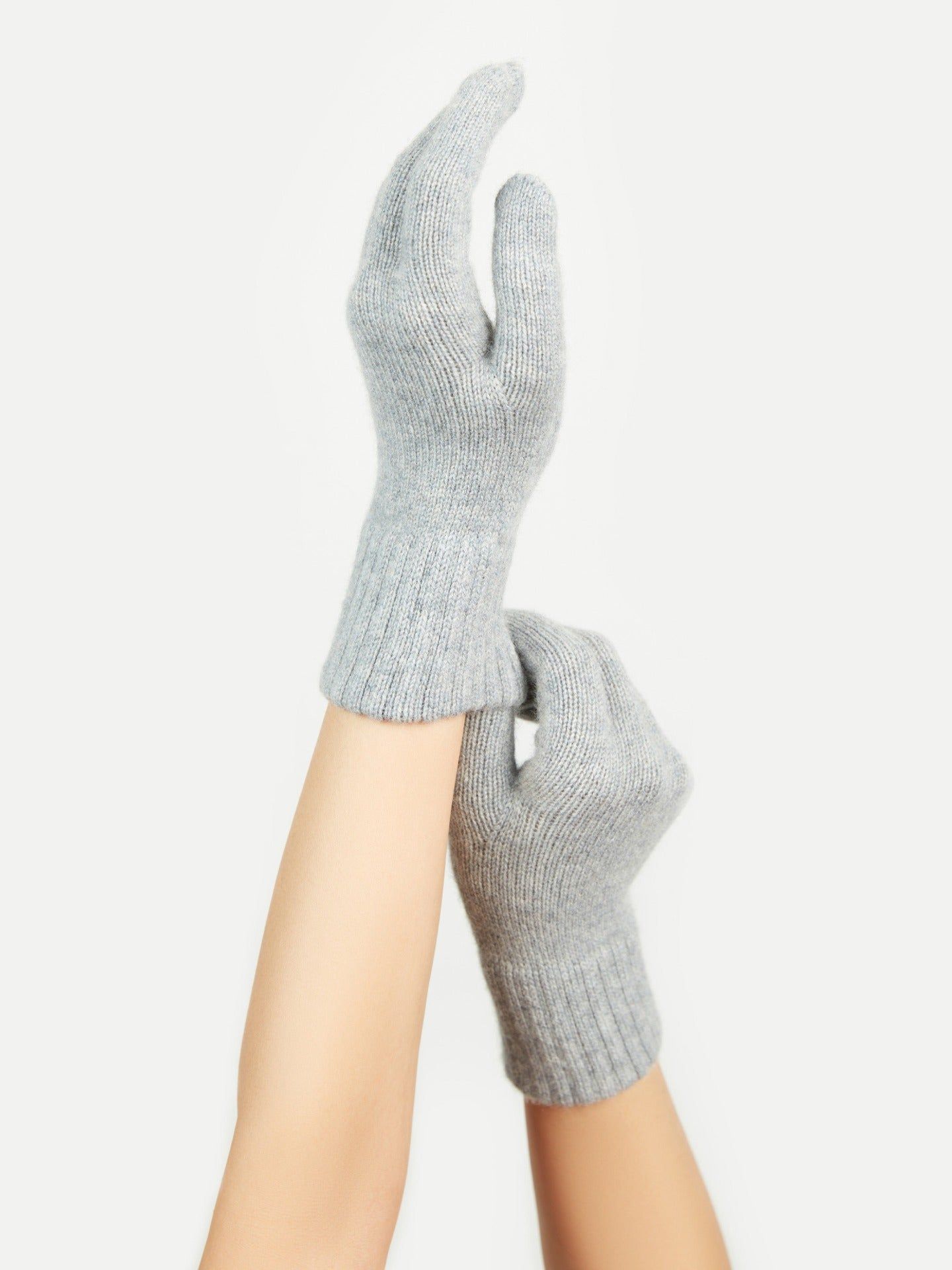 Women's Cashmere Gloves Light Gray - Gobi Cashmere