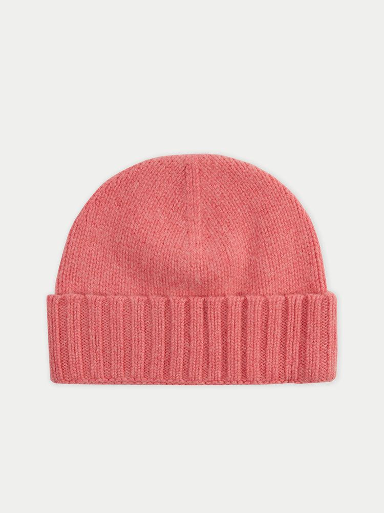 Unisex Cashmere Rib Knit Hat Pink - Gobi Cashmere