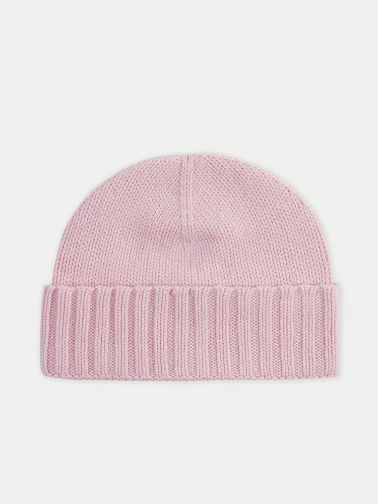 Unisex Cashmere Rib Knit Hat Pink - Gobi Cashmere