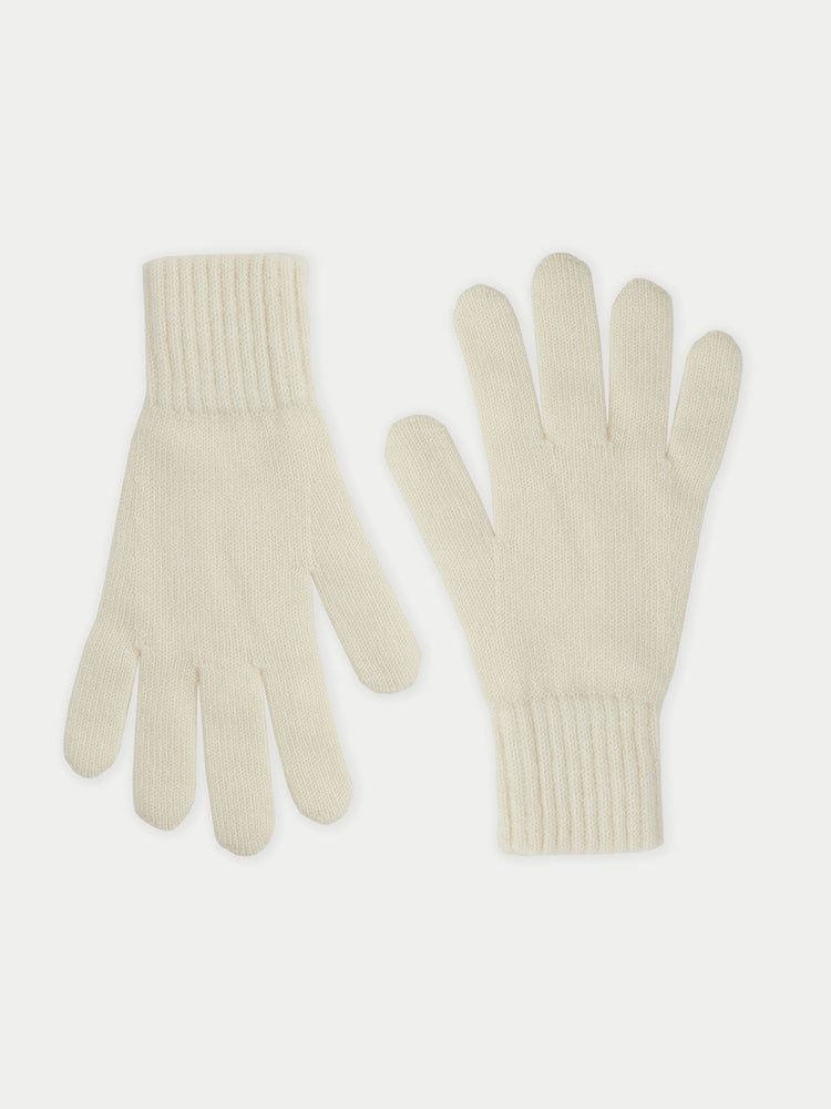 Women's Cashmere Gloves Off White - Gobi Cashmere