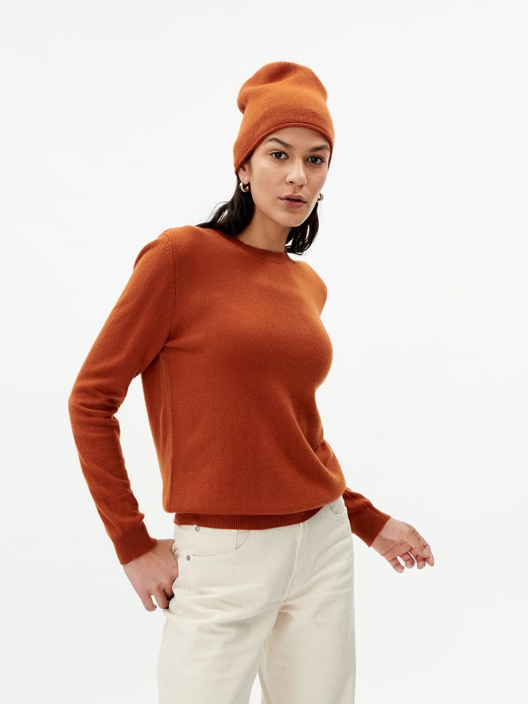 Women's Cashmere $99 Hat & Sweater Sugar Almond - Gobi Cashmere