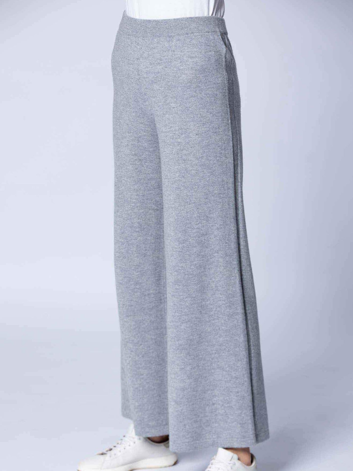 Women's Cashmere Wide Leg Pants Vapor Blue - Gobi Cashmere