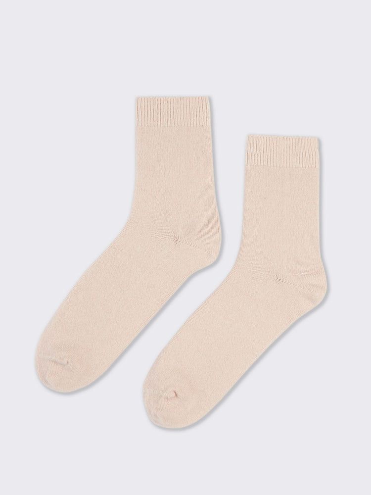 Women's Cashmere Basic Socks Rosewater - Gobi Cashmere