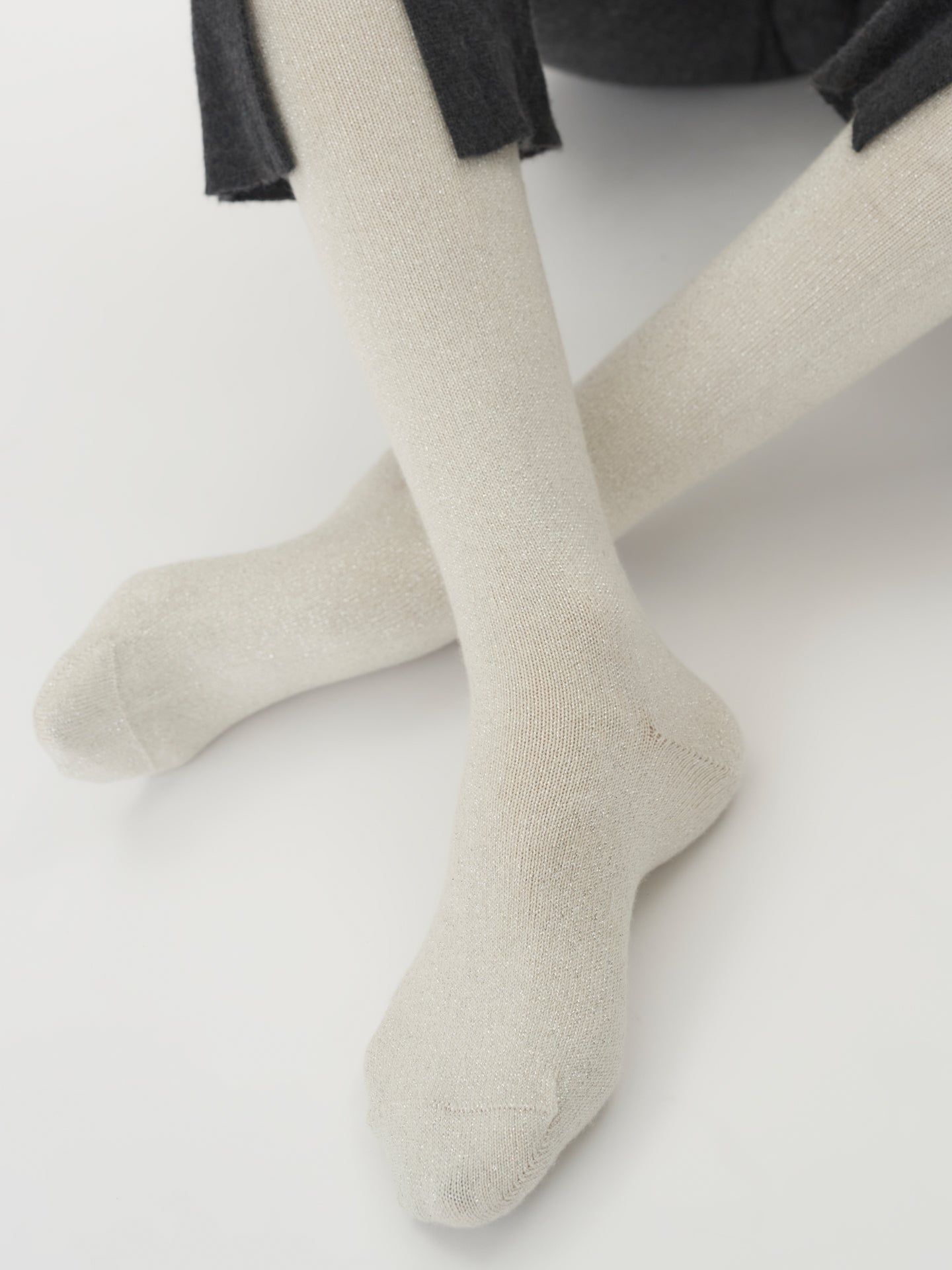 Women's Silk Cashmere Socks Whisper White - Gobi Cashmere