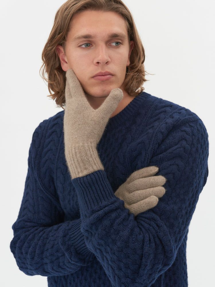 Men's Cashmere Gloves  Taupe -  Gobi Cashmere