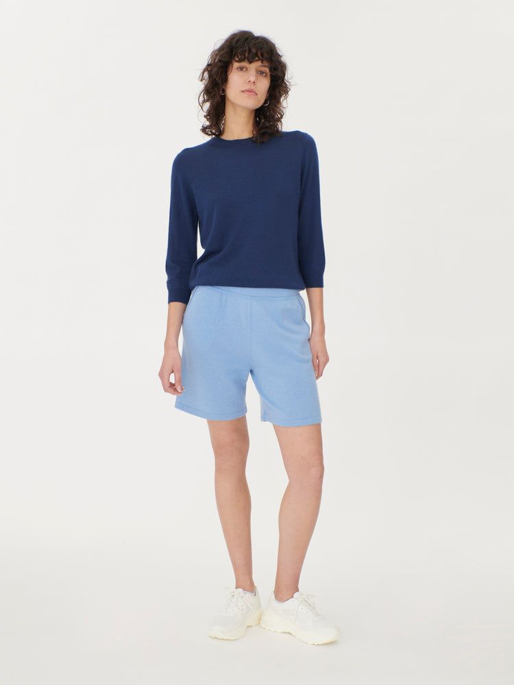 Women's Cashmere Shorts Airy Blue - Gobi Cashmere